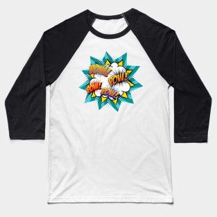 Pow Pow Retro Comic Baseball T-Shirt